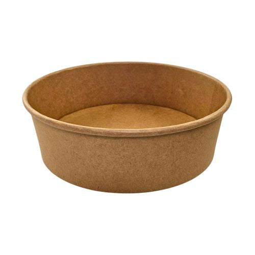Saladiers kraft avec revêtement PE ø 18,5 x 6,5 cm - 1100 ml (300 unités)