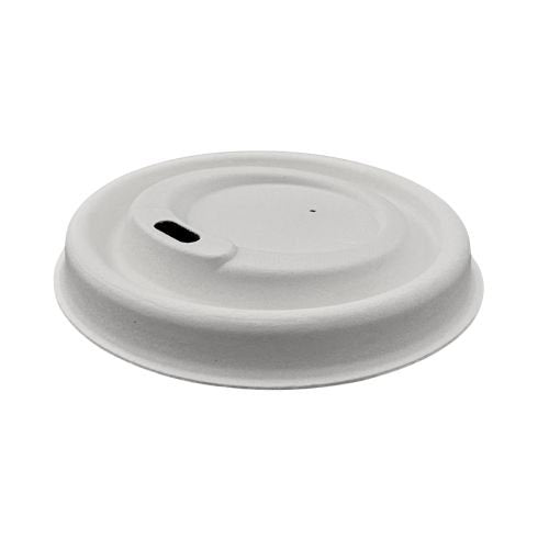 Couvercles blancs canne à sucre pour gobelets ø 8 cm, encoche voyageur (1000 unités)