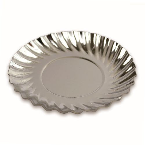 Assiettes carton argent ø 9 cm (2000 unités)