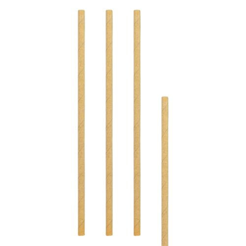 Pailles papier kraft ø 6 x 200 mm (5000 unités)