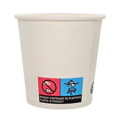 Gobelets carton blancs avec revêtement PE ø 6,2 cm - 12 cl (1000 unités)