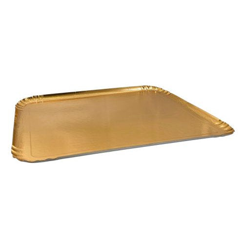 Plateaux traiteur simple face or 32 x 42 cm (60 unités)