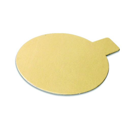 Ronds carton double face or-noir, languette, décortiqué ø 9 cm (1000 unités)