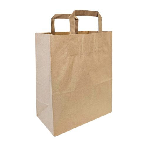 Sac snacking kraft anse plate 26 x 14 x 32 cm (250 unités)