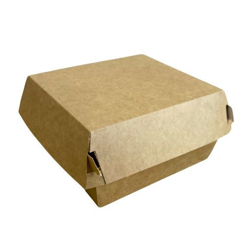 Boites burger kraft 10,2 x 10,2 x 7,8 cm (200 unités)