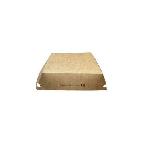 Couvercles carton kraft pour assiette carrée 12.5 cm (200 unités)