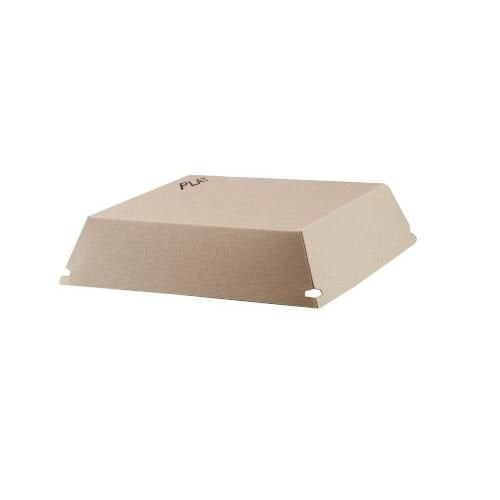 Couvercles carton kraft pour assiette rectangle 17.5 cm plat (200 unités)