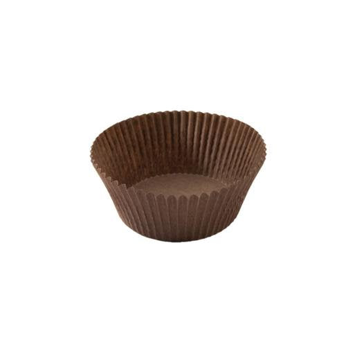 Caissettes papier brunes teintées dans la masse - ø 4 x 2,5 cm (10000 unités)