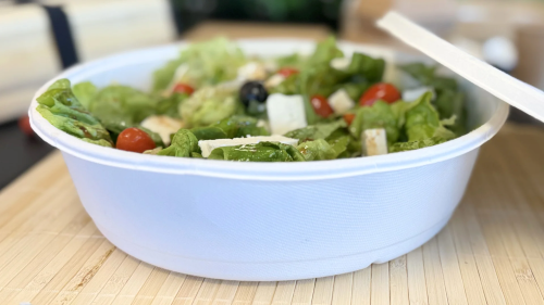 Saladier canne à sucre parecchi, sans PFAS ø 28,5 x 7,5 cm - 3500 ml (200 unités)