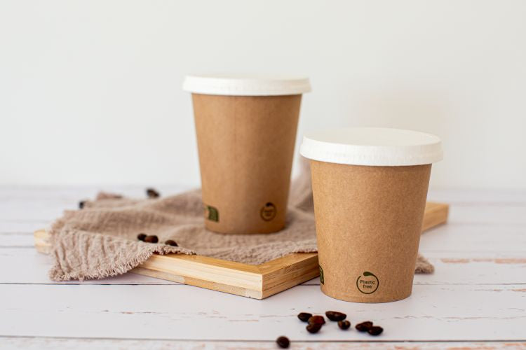 Gobelets carton kraft sans plastique ø 8 cm - 24 cl (1000 unités)