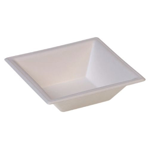 Bols blancs karo carrés canne à sucre 16 x 16 x 4,5 cm - 450 ml  (500 unités)