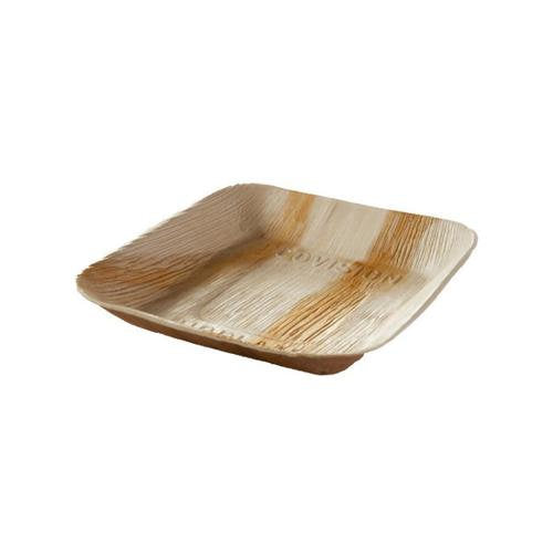 Assiettes carrées palmier 17 x 17 x 2,5 cm (100 unités)