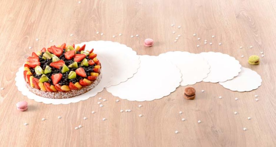 Ronds festonnés blancs ø 35 cm (250 unités)