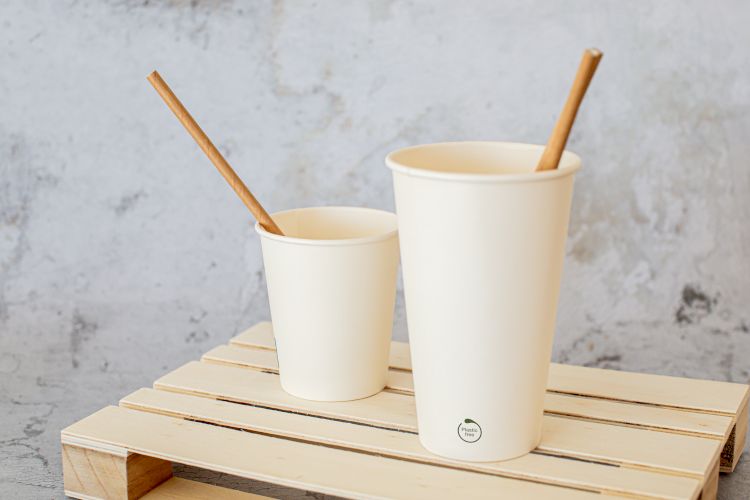 Gobelets carton blancs sans plastique ø 9 cm - 35 cl (1000 unités)