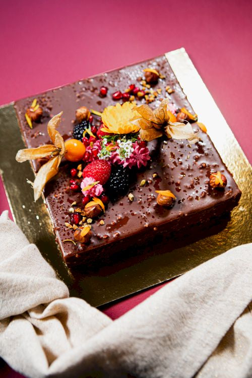 Carrés carton double face or-noir 16 x 16 cm (50 unités)