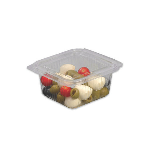 Barquettes charnières rectangles PET recty 12,7 x 11 x 4,5 cm - 250 ml (600 unités)