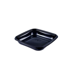 Barquettes carrées PET noir dishy 19 x 19 x 4,5 cm - 750 ml (400 unités)
