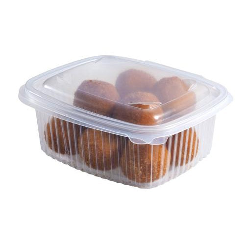 Barquettes charnières ovales PP hotty 23,3 x 17,8 x 6,7 cm - 1500 ml (200 unités)