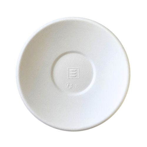 Assiettes evidence blanches canne à sucre, sans PFAS, ø 9 x 1,2 cm (600 unités)