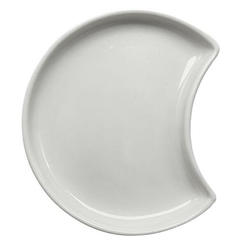 Assiettes ano blanches porcelaine demi-lune ø 9 x 1,2 cm (96 unités)