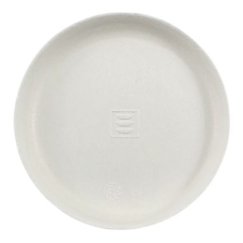 Assiettes ano blanches canne à sucre, sans PFAS, ø 7 x 1 cm (1200 unités)