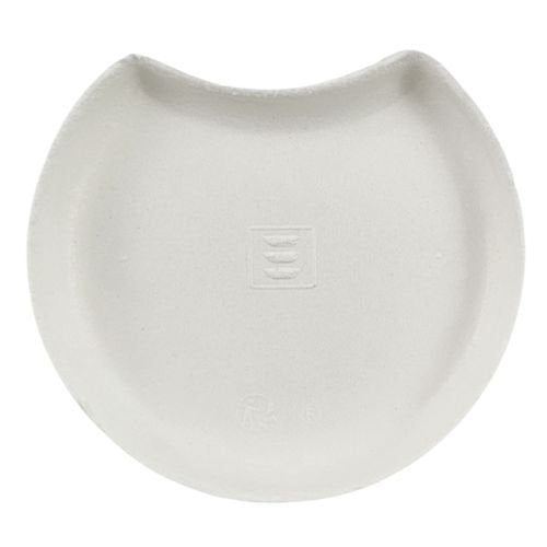 Assiettes ano blanches canne à sucre, sans PFAS, demi-lune, ø 7 x 1 cm (1200 unités)