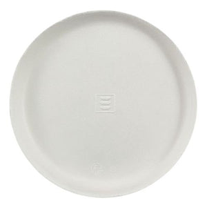 Assiettes Ano blanches canne à sucre, sans PFAS, ø 9 x 1 cm (1200 unités)