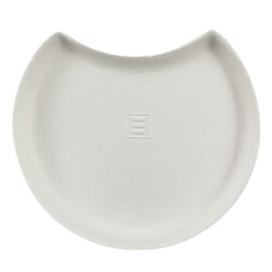 Assiettes Ano blanches canne à sucre, sans PFAS, demi-lune, ø 9 x 1 cm (1200 unités)