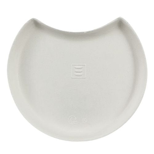 Assiettes ano blanches canne à sucre, sans PFAS, demi-lune, ø 9 x 1 cm (1200 unités)