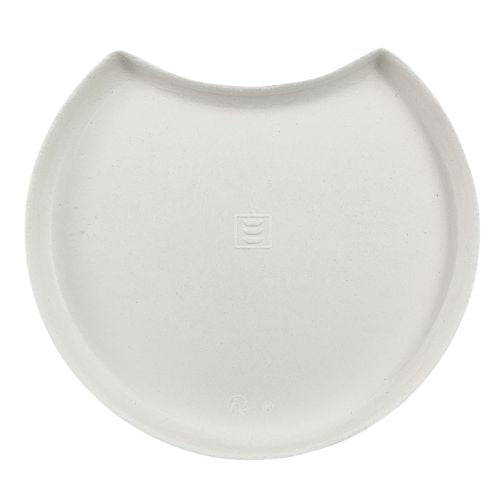Assiettes Ano canne à sucre sans PFAS ø 12 x 1 cm demi-lune blanc (1200 unités)