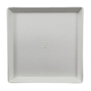 Assiettes Evasion blanches canne à sucre, sans PFAS, 10 x 10 x 1 cm (400 unités)