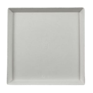 Assiettes Evasion blanches canne à sucre, sans PFAS, 12,5 x 12,5 x 1 cm (400 unités)