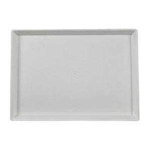 Assiettes Evasion blanches canne à sucre, sans PFAS, 17,5 x 12,5 x 1 cm (200 unités)