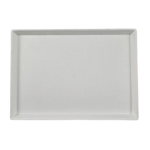 Assiettes evasion blanches canne à sucre, sans PFAS, 17,5 x 12,5 x 1 cm (200 unités)