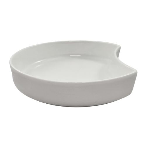 Assiettes ano blanches porcelaine demi-lune ø 18 x 3,5 cm - 450 ml (24 unités)