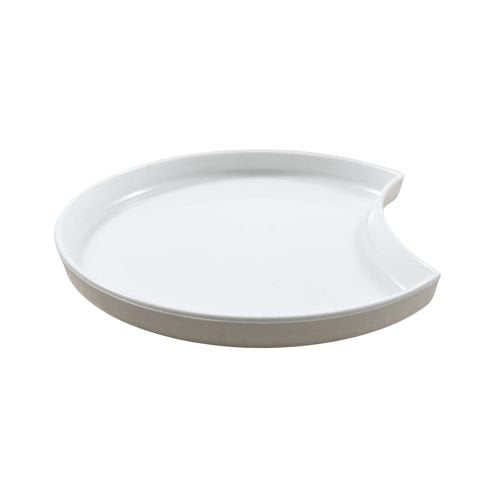 Assiettes ano blanches PP demi-lune ø 12 x 1,2 cm (200 unités)