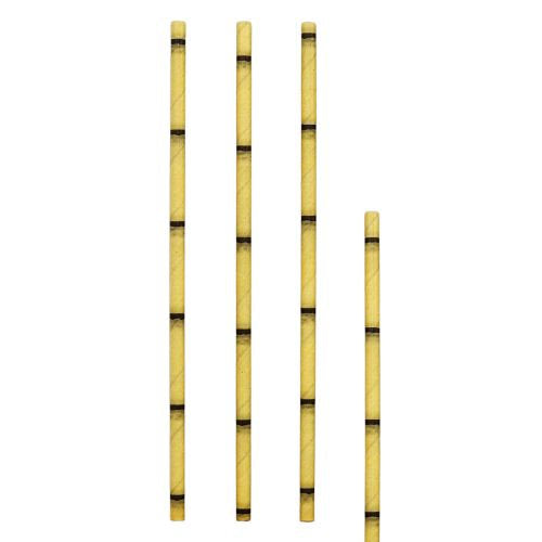 Pailles papier décor bambou ø 6 x 200 mm (2400 unités)