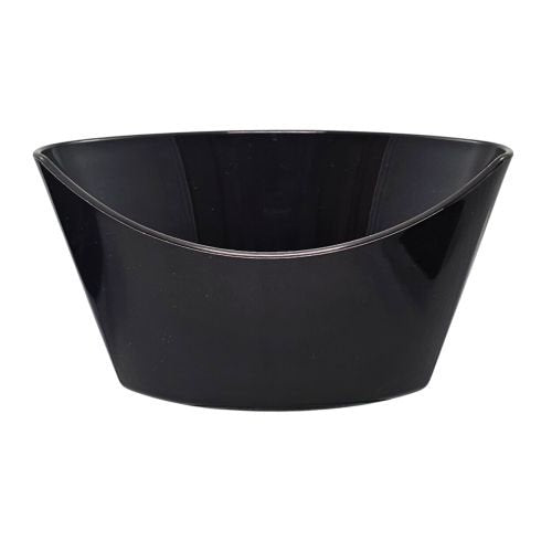 Barquette à frites PP noir panino 12 x 7,5 x 6,5 cm (100 unités)