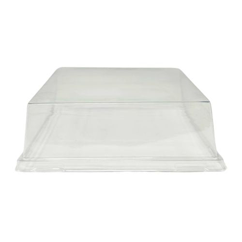 Couvercle PET hauteur 4 cm pour assiette Evasion 12,5 x 12,5 cm (400 unités)