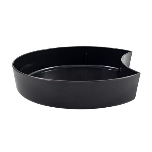 Assiettes ano noires PP demi-lune ø 18 x 3,5 cm (80 unités)