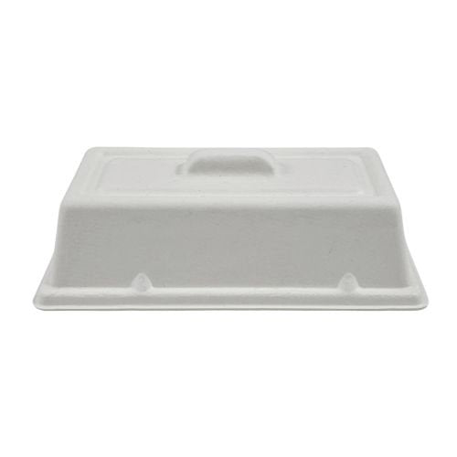 Couvercles dômes canne à sucre pour assiettes Evasion 13 x 6,5 cm blanc (600 unités)